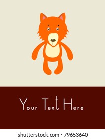 fox greeting card with text 6