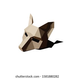 Fox Half Mask Geometric Concept Vector Illustration