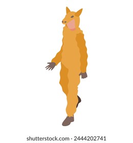 Fox halloween animal costume icon isometric vector. Cute party. Child happy