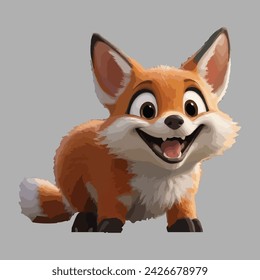 Diseño del vector del apilador feliz de Fox