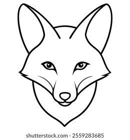 fox head (1) of a vector silhouette