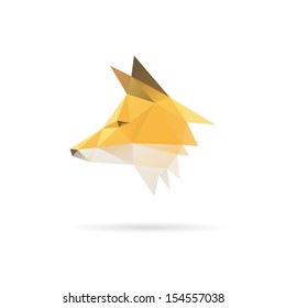 Fox head abstract isolated on a white backgrounds, vector illustration