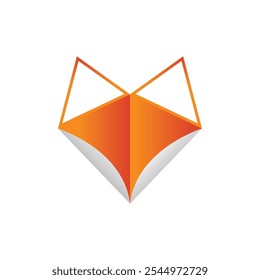 Fox head abstract shape logo. Creative Fox business minimal logo design art