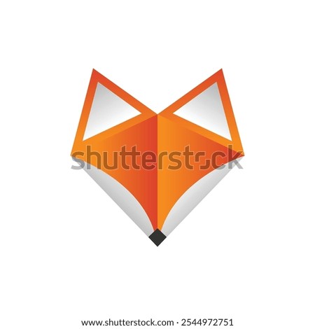 Fox head abstract shape logo. Creative Fox business minimal logo design art