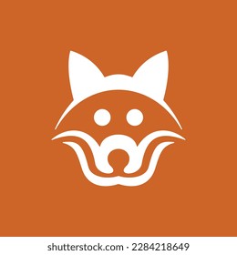 Fox head animal cute modern simple logo