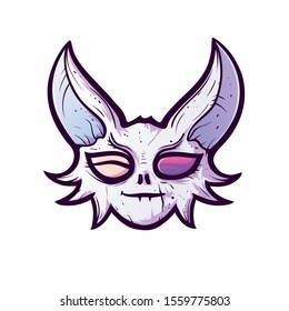 Fox head, animal icon, vector design,bat.