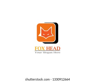 Fox head animal logo and symbol template