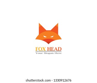 Fox head animal logo and symbol template