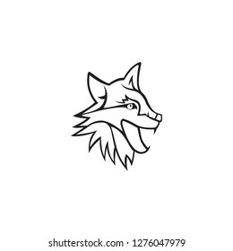 fox head animal vector logo