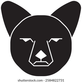 fox head in black silhouette