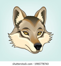 Fox Head Carton Face Vector illustration 