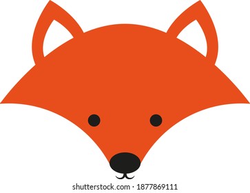 Fox head in a cartoon style. Vector illustration