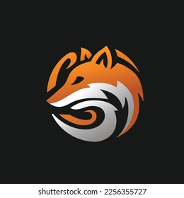 Fox head circle Vector Symbol, Suitable for Creative Industry, Multimedia, entertainment, Educations, Shop, and any related business