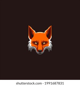 Fox head concept illustration. logo fox