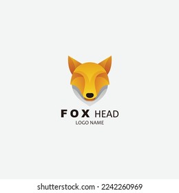 fox head design icon logo gradient colorful