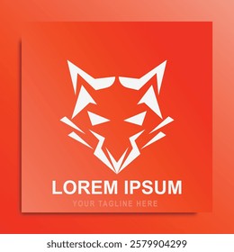 Fox Head with an Elegant Shape. This logo was created with the concept of a fox head. looks simple, minimalist, modern, elegant. Very suitable for technology, sports, fitness, mascots, automotive, etc