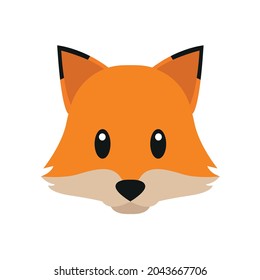 Fox head emoji vector illustration