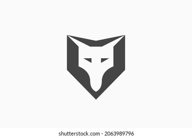 Fox head face shape logo