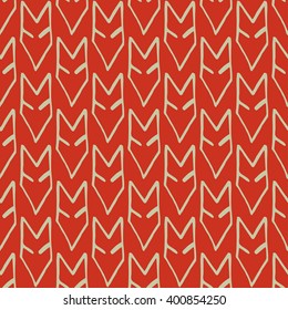Fox head geometric seamless pattern