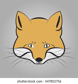 Fox  head icon. Animals symbol vector illustration