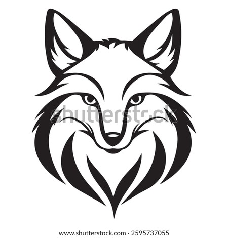 Fox head icon isolated on white background