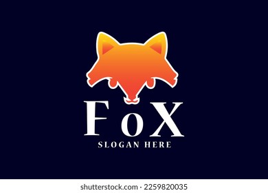 Fox head icon. Logo template. Vector illustration.
