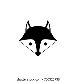 Fox Head Icon On White Background