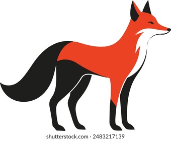 fox head, fox icon vector logo fox isolated pattern clip art fox symbol illustration separated background for texture watercolor. vector editable background'