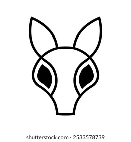 fox head icon. wolf head logo design 