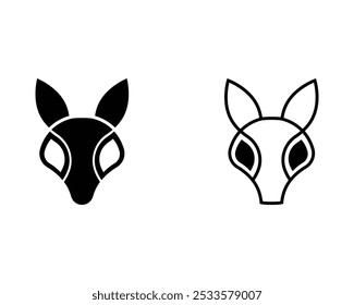 fox head icon. wolf head logo design 