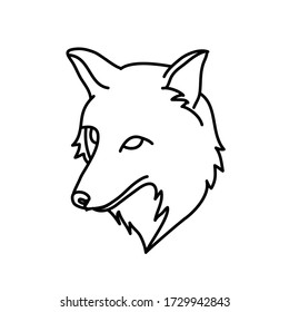 Fox Head Illustration. Outline style. Vector Illustration. Animal Icon. Good for Cricut