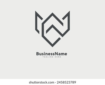 diseño del logotipo de la línea de la cabeza de fox