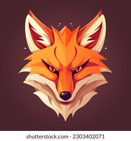 Fox Head logo branding concept illustration in vector style. Beautiful foxes for the logo