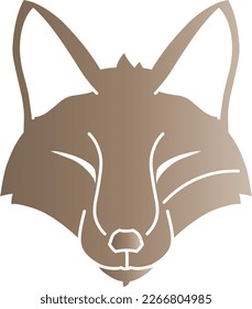 fox head logo with brown color for esport team