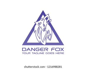 fox head logo design