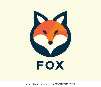 Fox head logo design icon symbol vector template