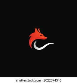 fox head logo design. logo template