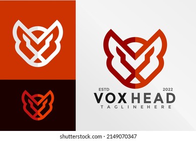 Fox Head Logo Design Vector illustration template