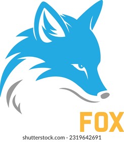 Fox head logo design vector file download.