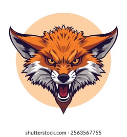 Fox Head Logo Emblem Vector Art
