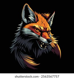 Fox Head Logo Emblem Vector Art