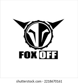fox head logo and gear circle