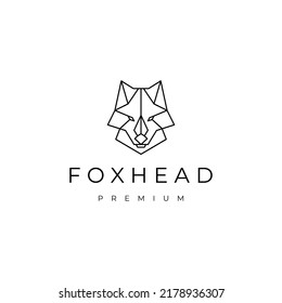 Fox head logo icon design template