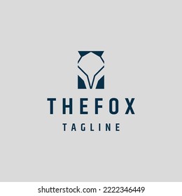 Fox head logo icon design template