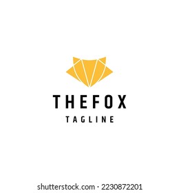 Fox head logo icon design template