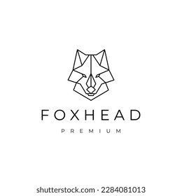 fox head logo icon design template