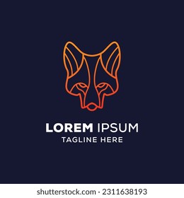 Fox-Head-Logo-Symbol-Template-Design für Ihr Unternehmen