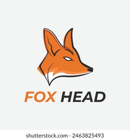 fox head logo icon vector design minimalist