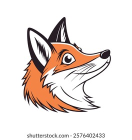 Fox Head Logo. Mascot Creative Design. Vector of a fox design on white background. Animals.