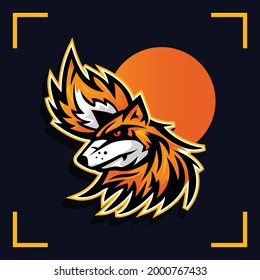 Fox head logo mascot for team
